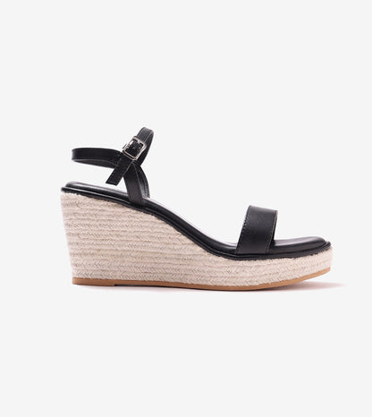 Espadrille Wedges - Black