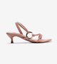 Strappy Kitten Heel With Metallic Adornment  - Gajri