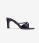 Patent Croco Meadow Strappy Sandals - Navy Blue