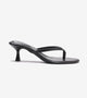 V-Strap Kitten Heels - Black