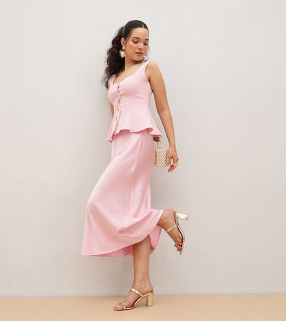 Metallic Accent Toe-Ring Heeled Mules - Gold