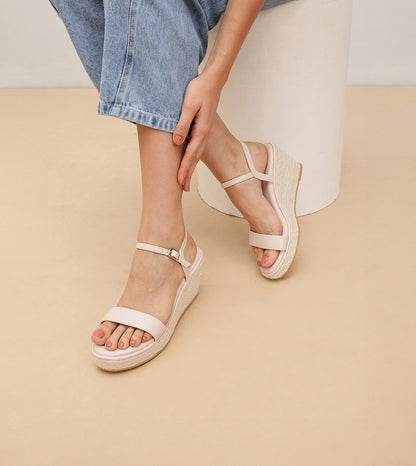 Espadrille Wedges - Cream