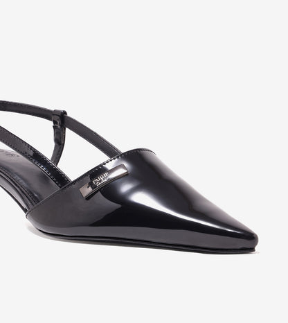 Contour Slingback Heels - Black