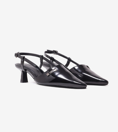 Contour Slingback Heels - Black
