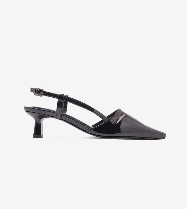 Contour Slingback Heels - Black