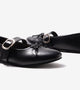 Buckled Mary Janes Ballet Flats - Black