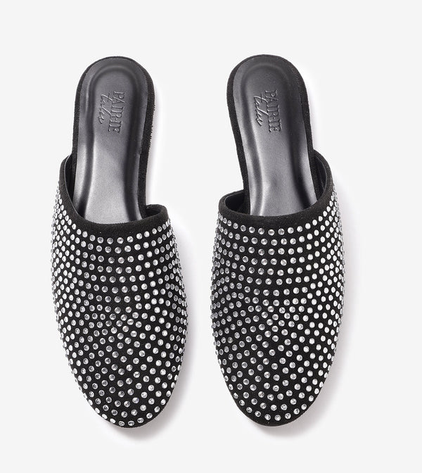 Crystal Black slide-in mules Flats - Black