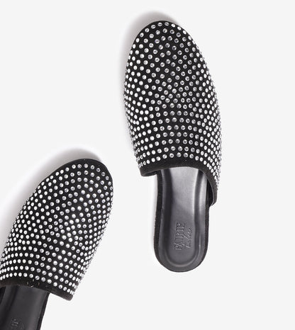 Crystal Black slide-in mules Flats - Black