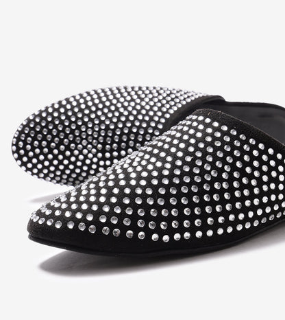 Crystal Black slide-in mules Flats - Black