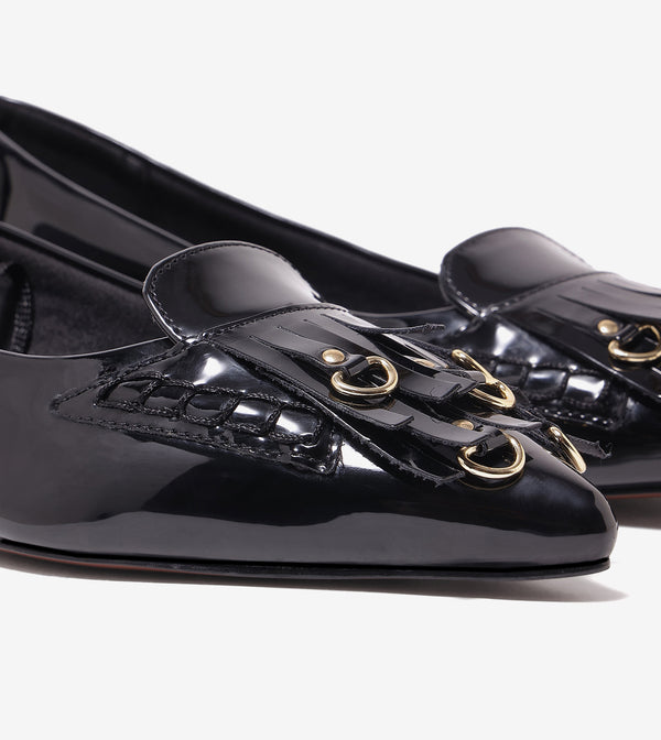 Atelier Fringe Flats - Black