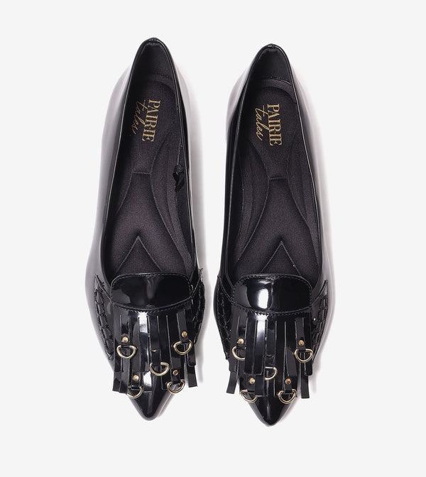 Atelier Fringe Flats - Black