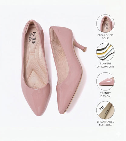 Classic Pointed-Toe Pumps - Nude Pink