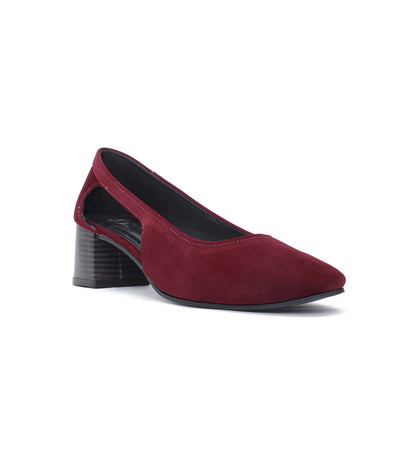 Velvet Sculpted Pumps - Wine