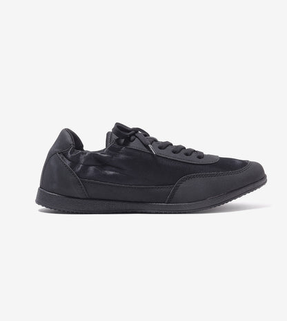 RUSH slim lace-up sneakers for women in onyx black, product view 4