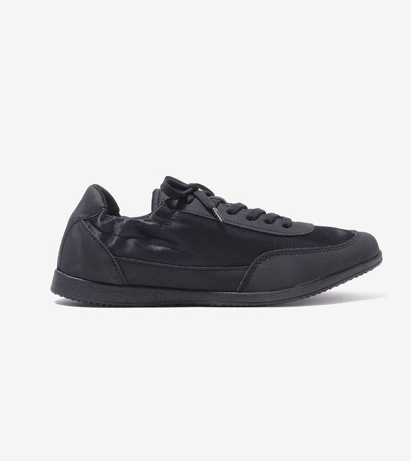 RUSH slim lace-up sneakers for women in onyx black, product view 4