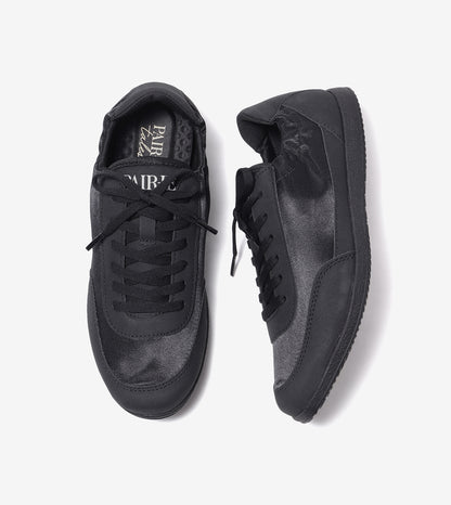 RUSH slim lace-up sneakers for women in onyx black, pair, side view