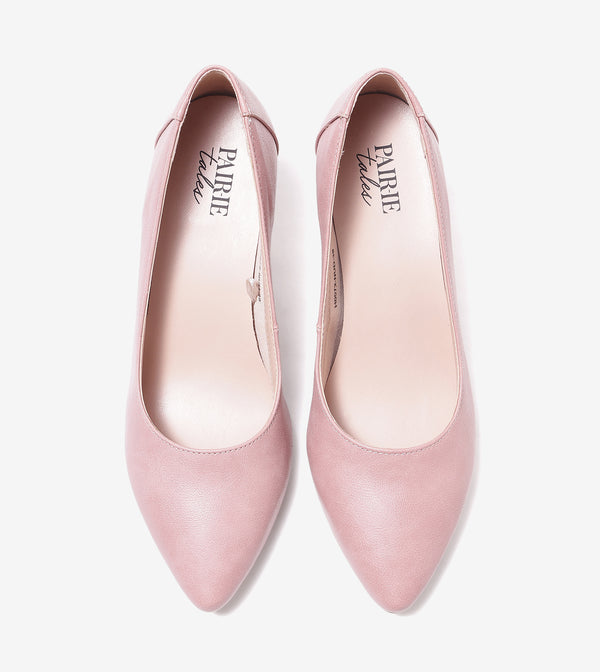 Classic Pointed-Toe Pumps - Blush Pink