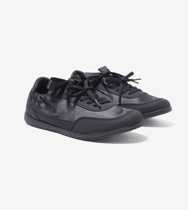 RUSH slim lace-up sneakers for women in onyx black, product view 5