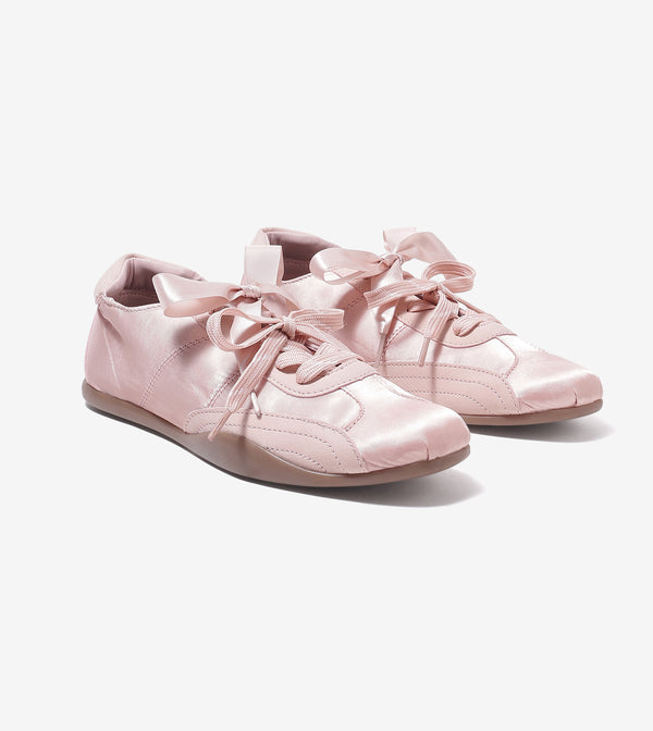 DRIFT ribbon lace-up sneakers for women in candy pink, product view 5